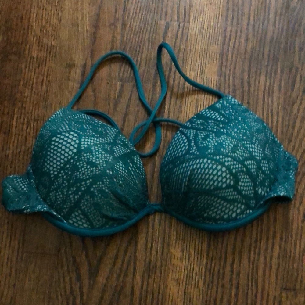VS lace overlay bikini top